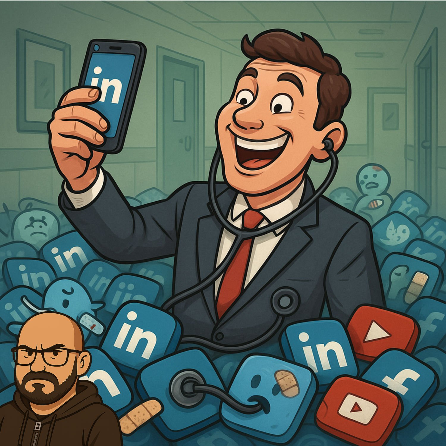 LinkedIn und die Social Media Krankheit Artwork